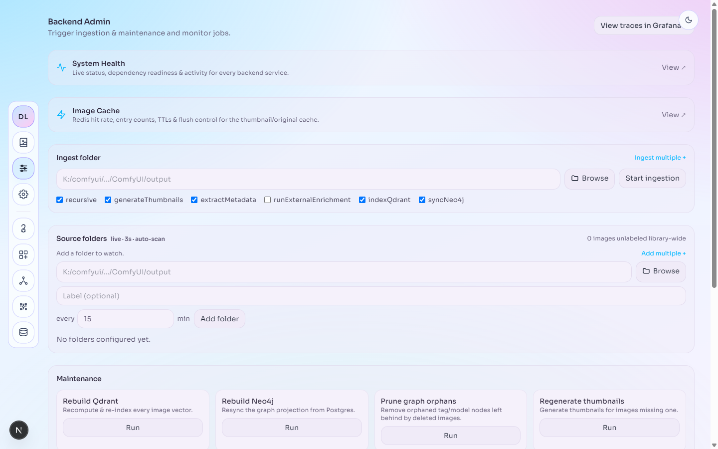 ComfyHelper backend admin
