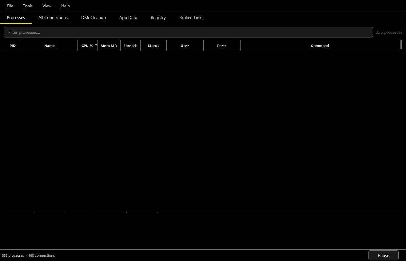 High Contrast theme